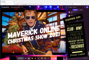digitales Feuerwerk bei der Online Weihnachtsfeier